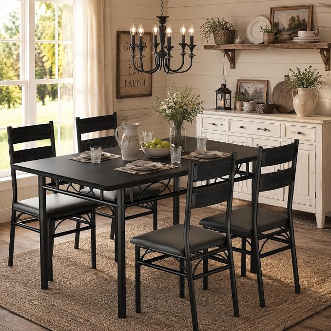 5-Piece Industrial Dining Set