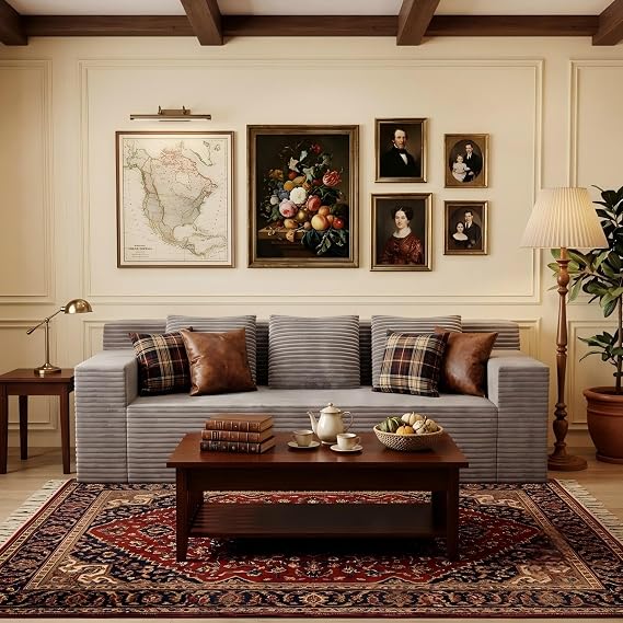 Corduroy Floor Loveseat