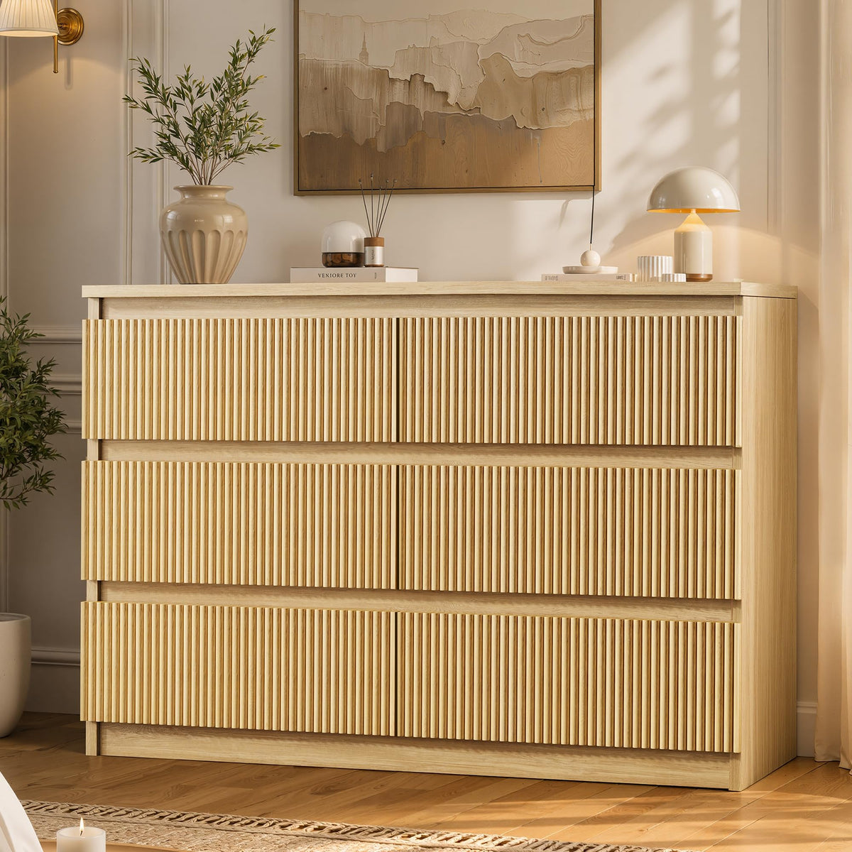 6-Drawer Fluted Dresser