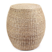 Round Woven Seagrass Pouf Ottoman