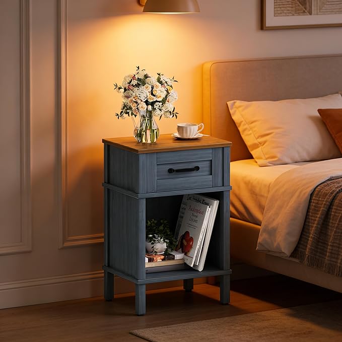 Farmhouse Nightstand with Drawer
