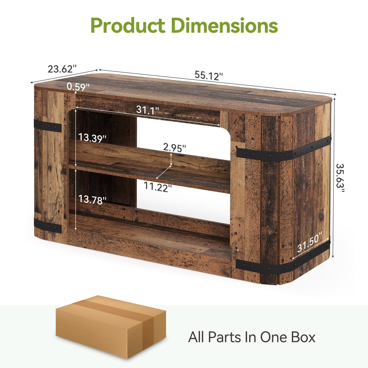 Farmhouse Kitchen Island with Storage