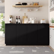 63" Buffet Cabinet with Power Outlet & Double-Arc Doors