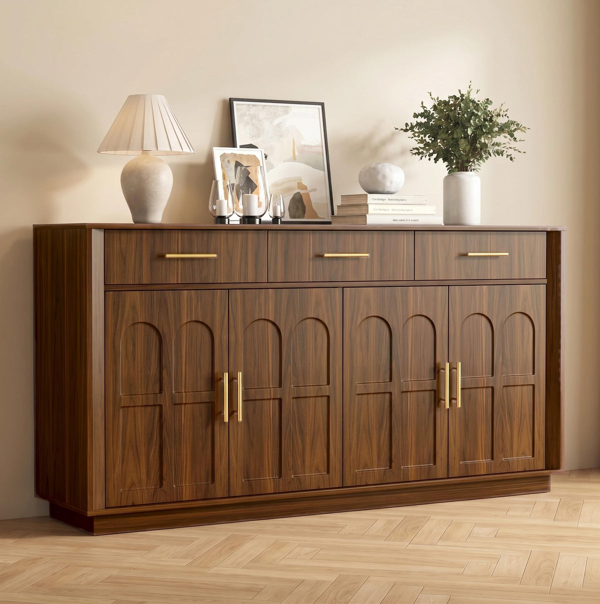 Walnut Arch Door Sideboard