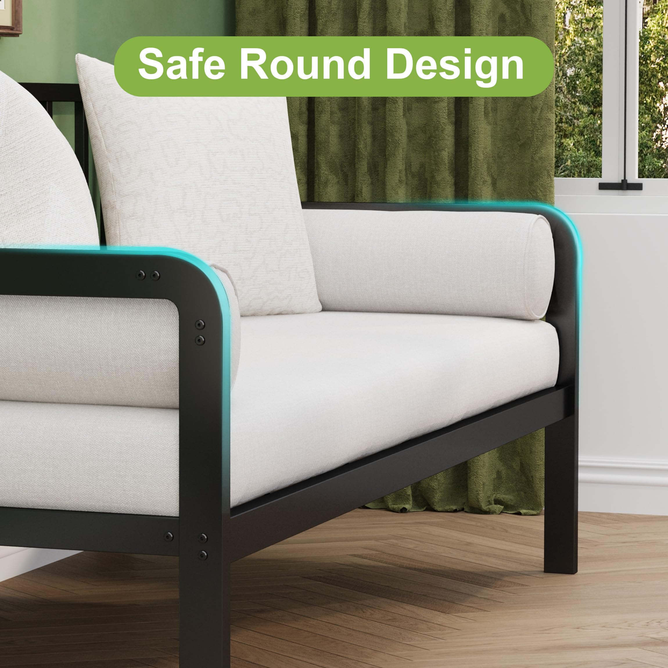 Twin Metal Daybed Frame with Storage
