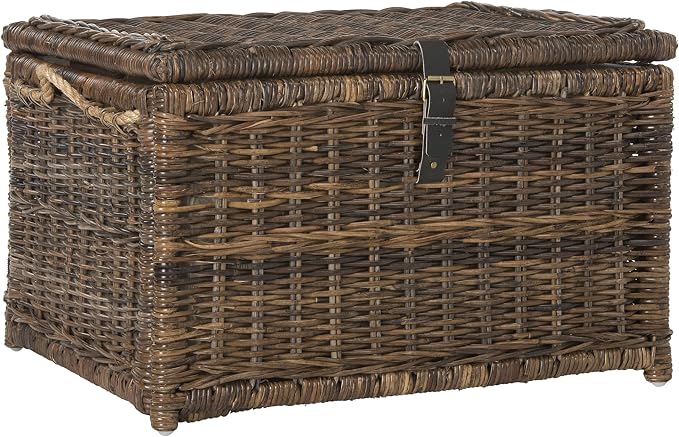 Collapsible Wicker Storage Trunk