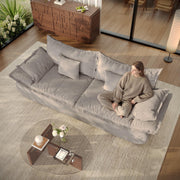 Cloud Sail Sailboat Sofa – 86.6" Chenille Cloud Couch, Light Grey
