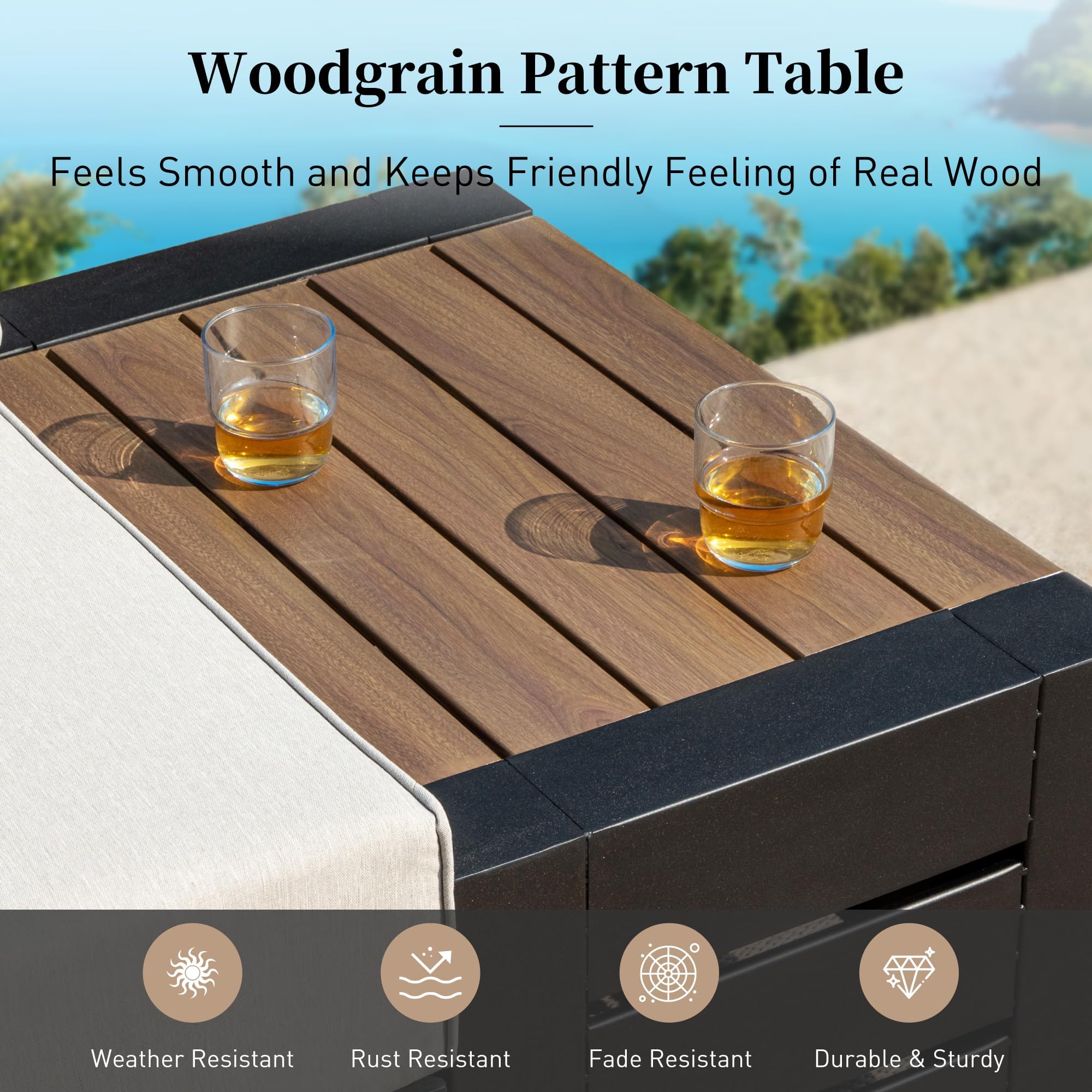 6-Piece Metal Patio Sectional Sofa Set