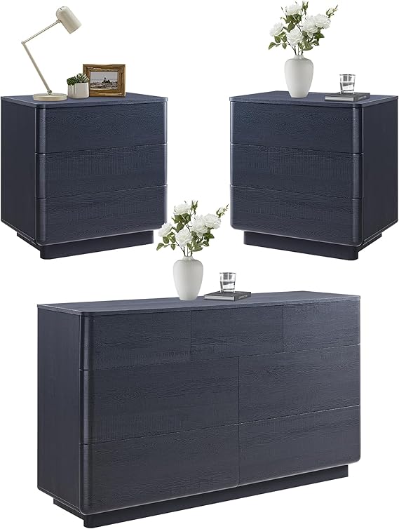 3-Piece Bedroom Set with Dresser & Nightstands