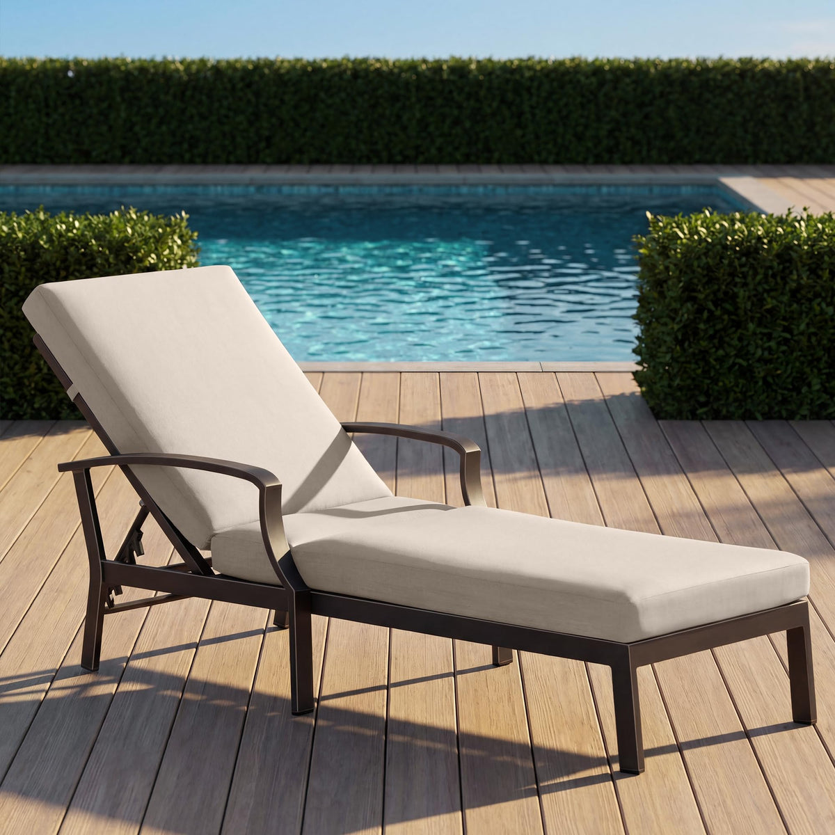 Adjustable Aluminum Patio Chaise Lounge