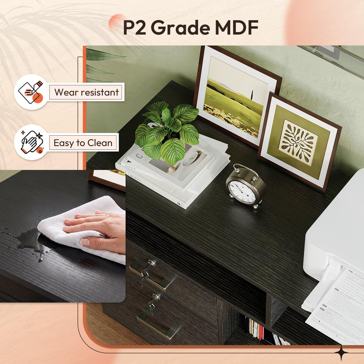 4-Drawer Mobile File Cabinet