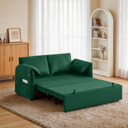 Velvet Convertible Sleeper Loveseat