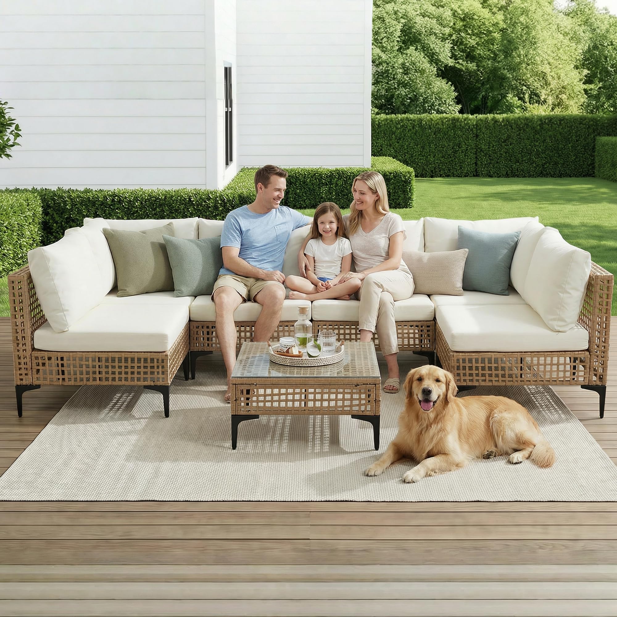7-Piece Outdoor Sectional Sofa Set