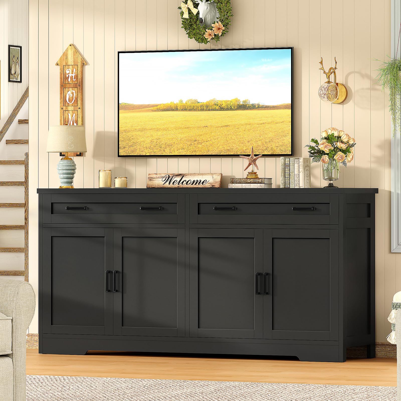 63" Buffet Cabinet with Storage