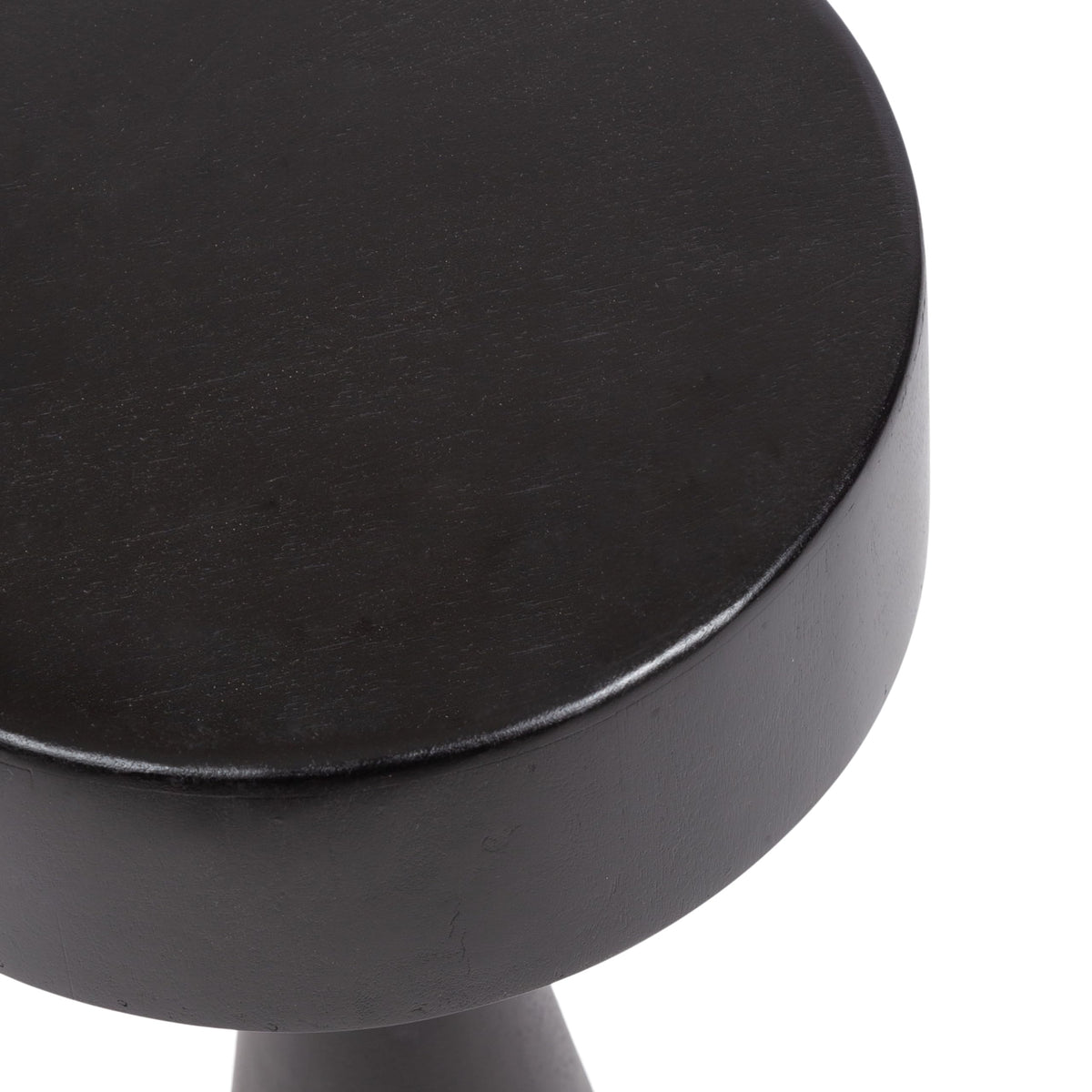 Kate and Laurel Solbrett Modern Sophisticated Round Drink Table; 10 x 10 x 22; Black; Contemporary Sculptural Bedroom Nightstand with Unique Pedestal Table Design for Use as Indoor Plant Stand