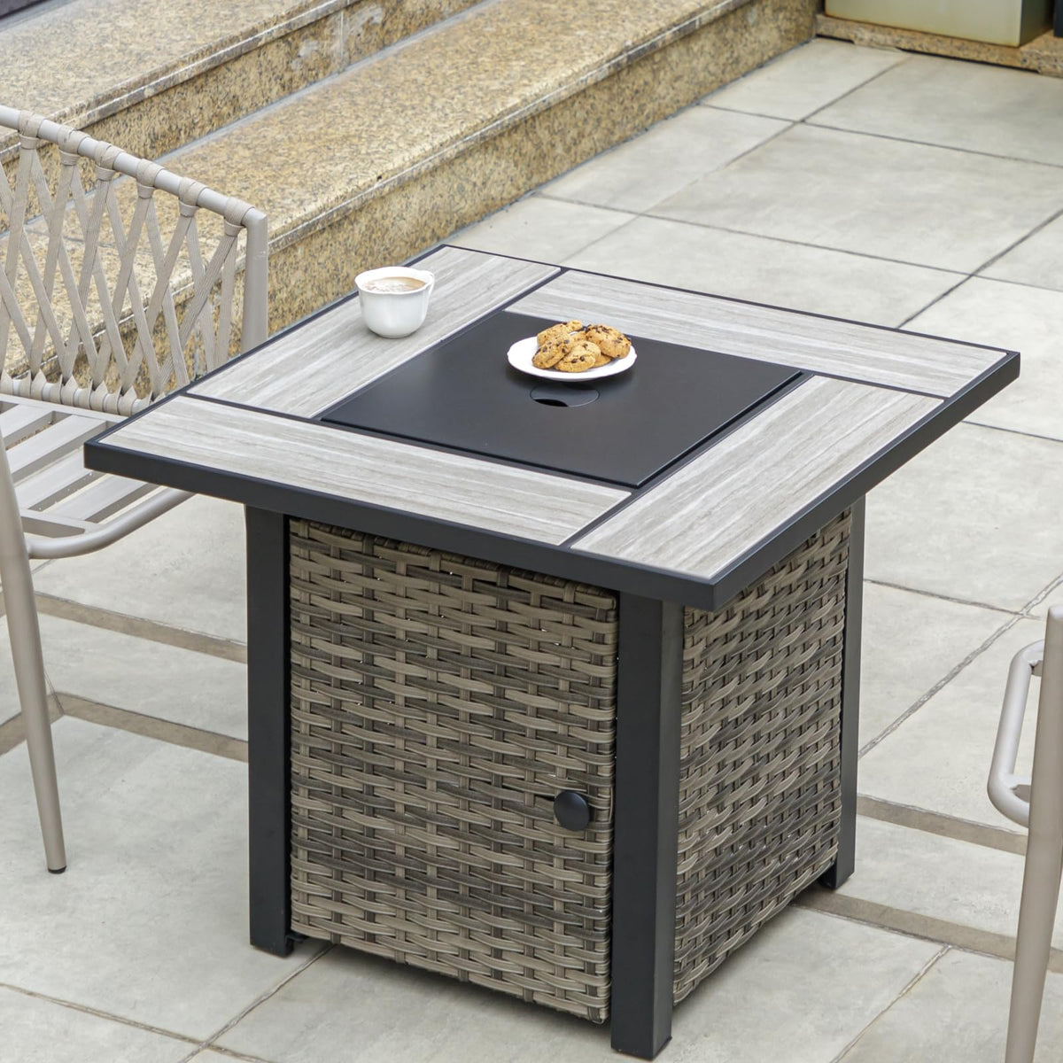 Ceramic Propane Fire Pit Table