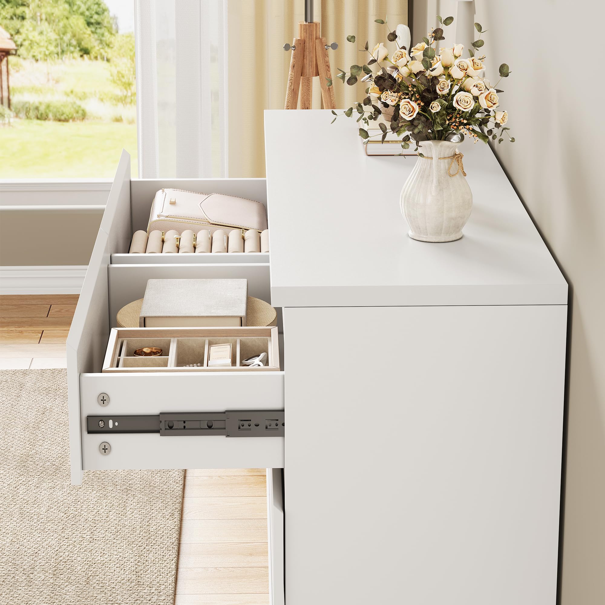 6-Drawer Wood Dresser with Deep Storage