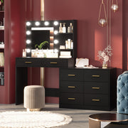 Makeup Vanity Desk with Mirror & Lights