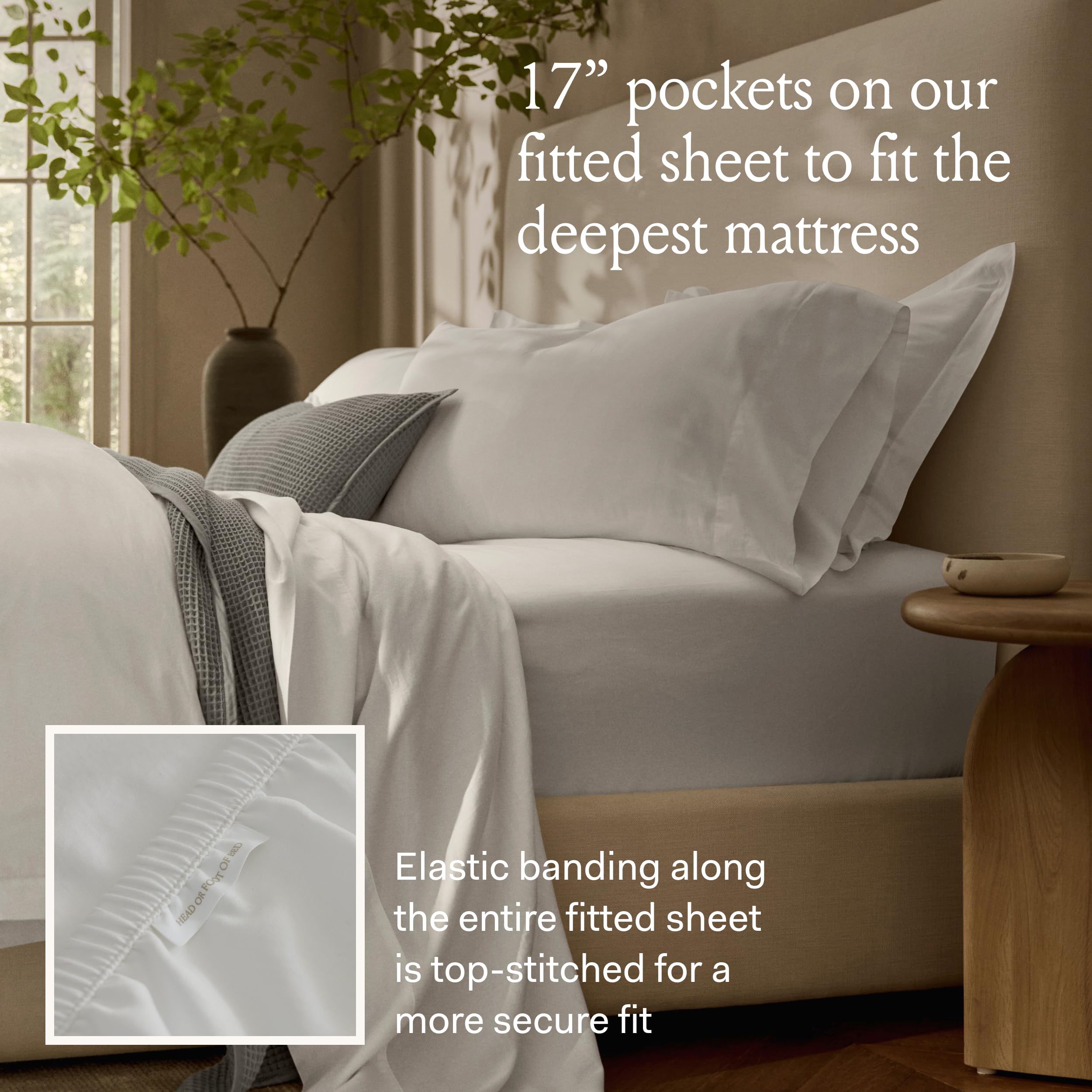 King Percale Hemmed Sheet Set – Pewter