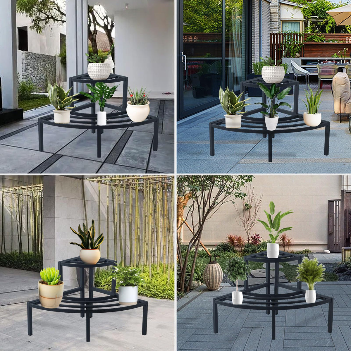 DHYGOTFUR Outdoor Plant Stand Aluminum Lightweight Flower Rack Rustproof