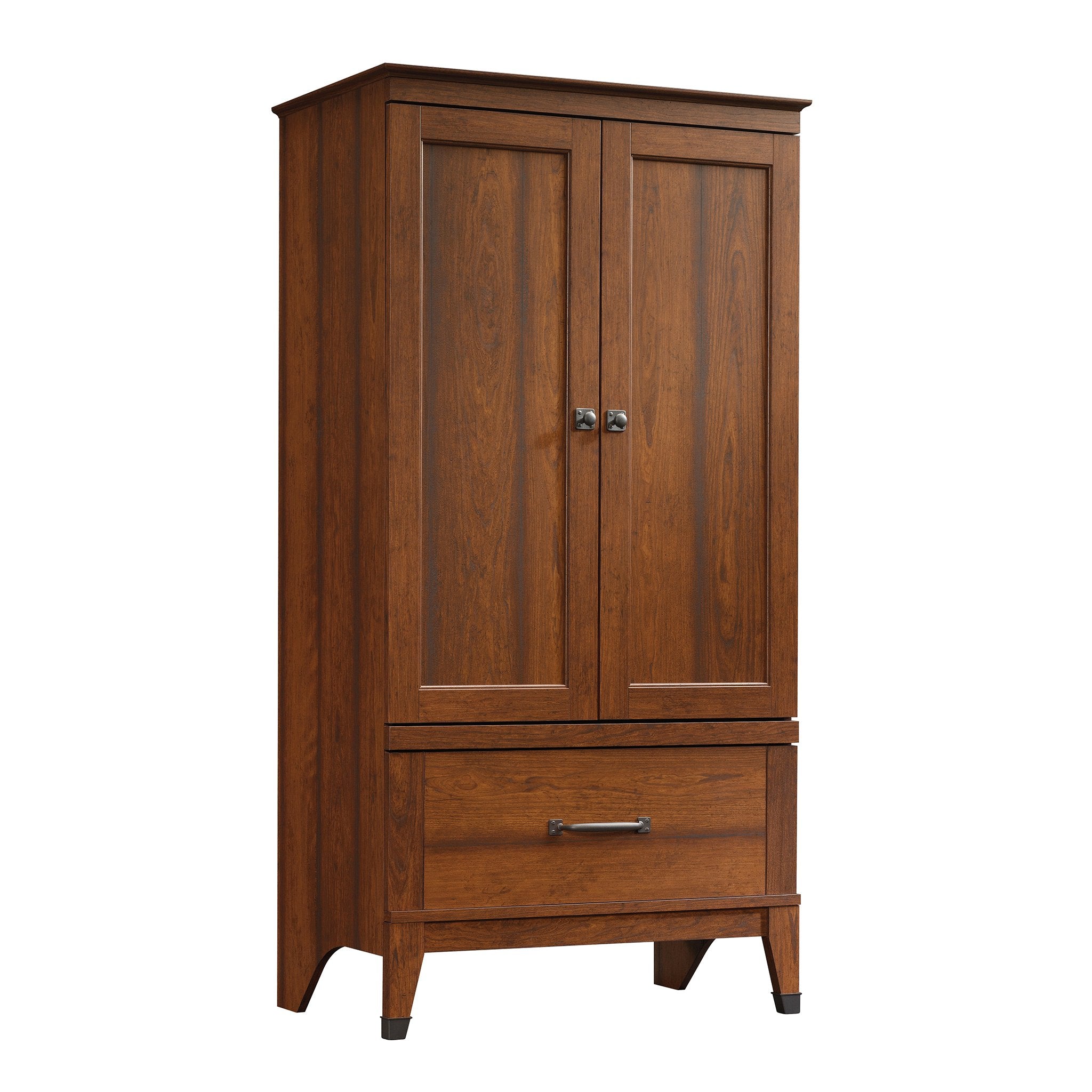 Wardrobe Armoire with Garment Rod & Drawer