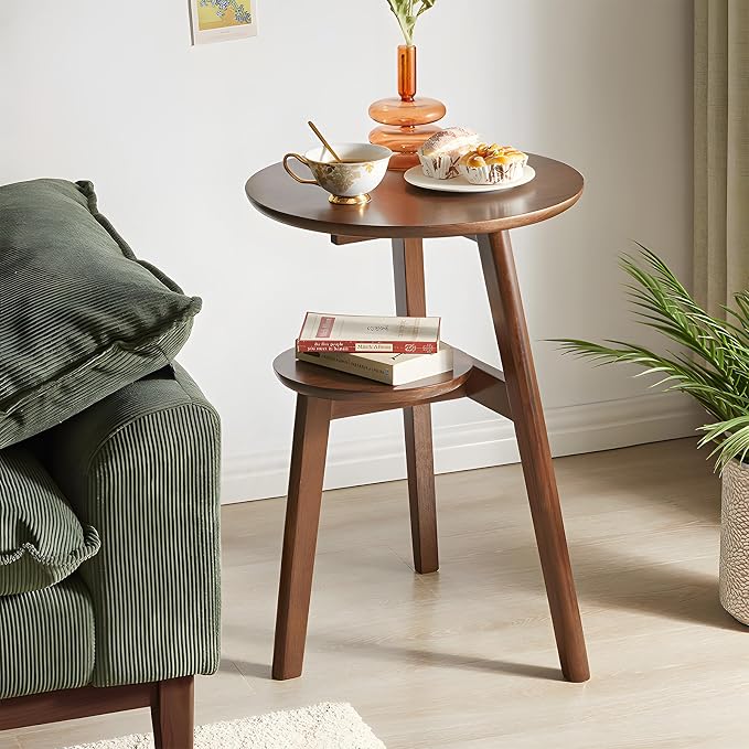 Round Wood Side Table