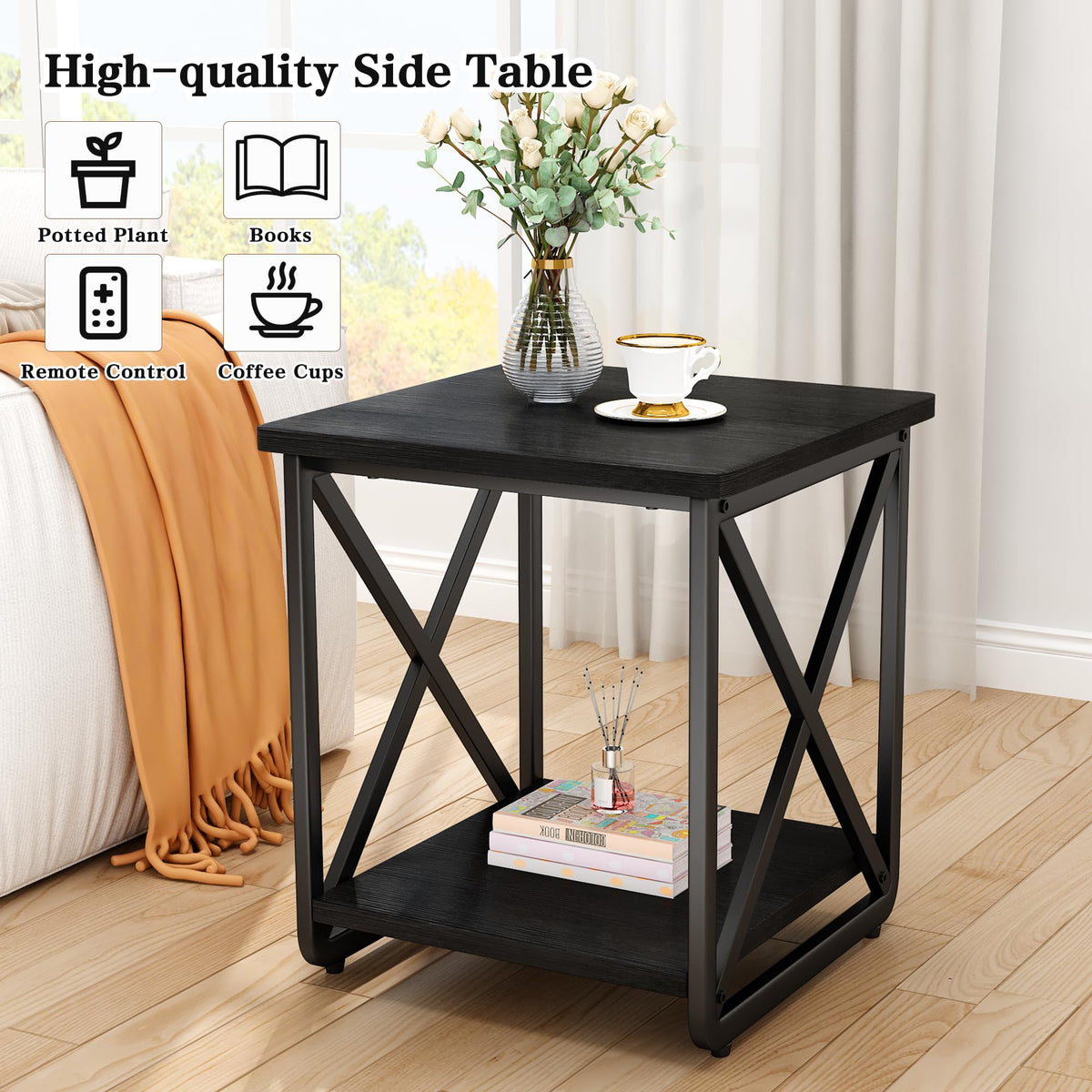 3-Piece Table Set with Fabric Drawers