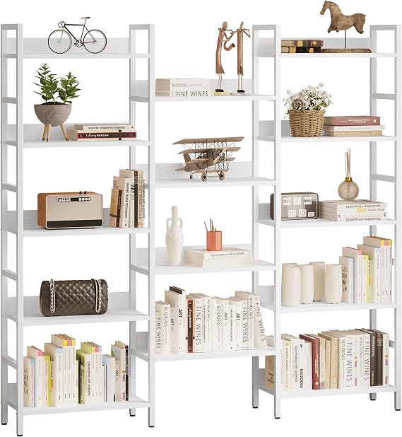 Triple-Wide Industrial Bookcase