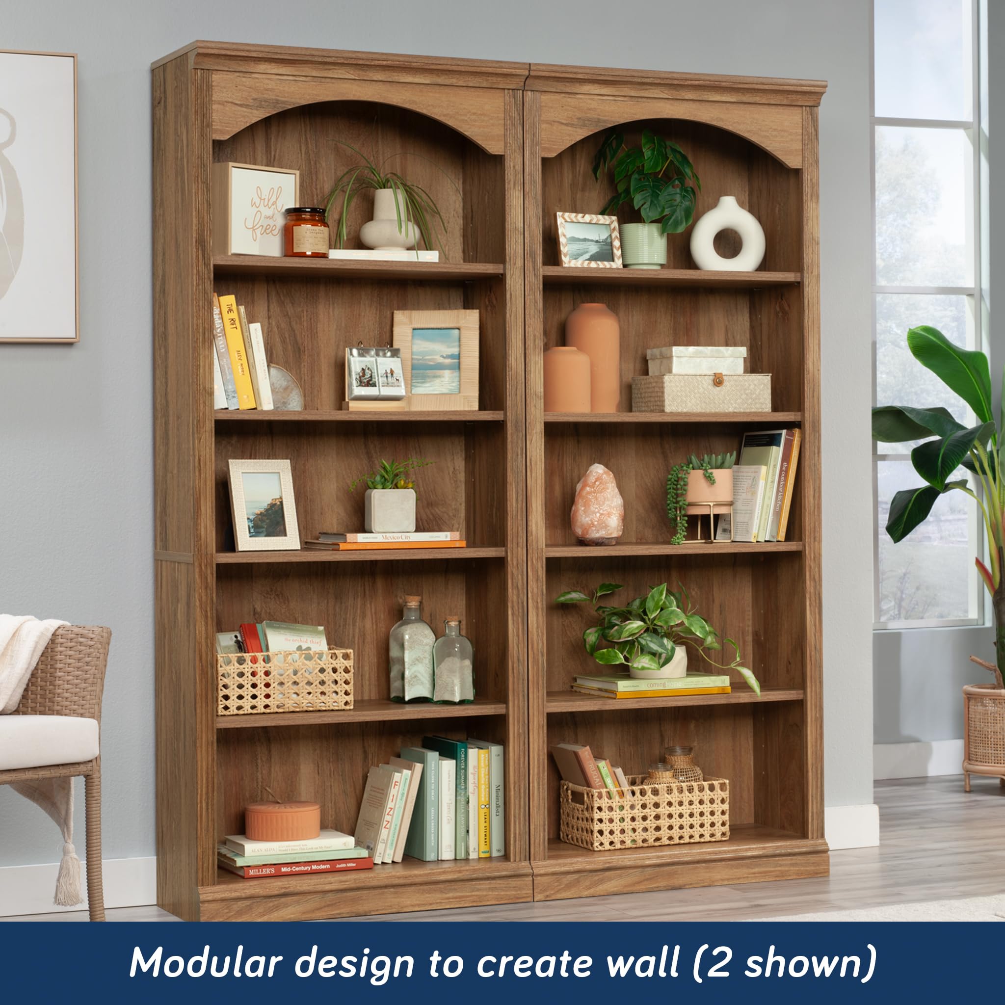 Sauder Miscellaneous Storage Bookcase, Sindoori Mango Finish