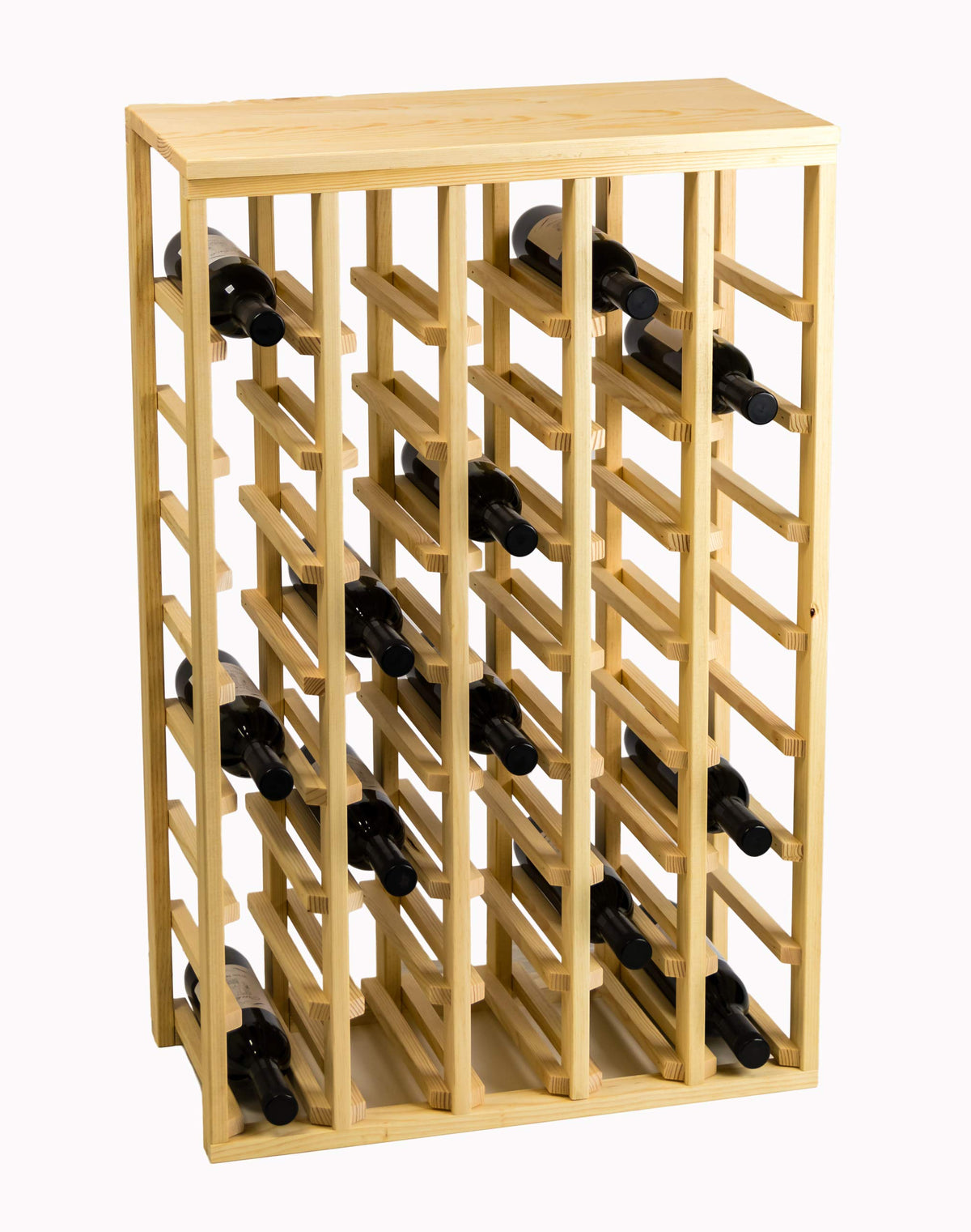 40-Bottle Pine Wine Rack