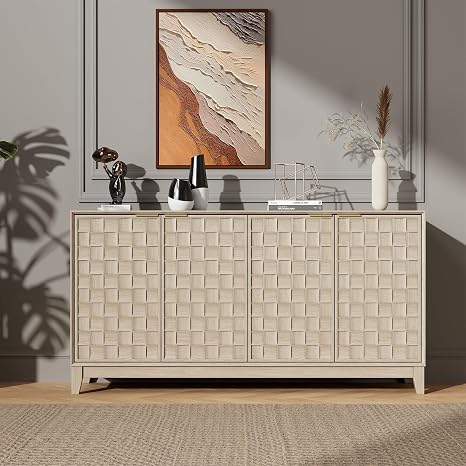59" Fluted Sideboard Buffet Cabinet