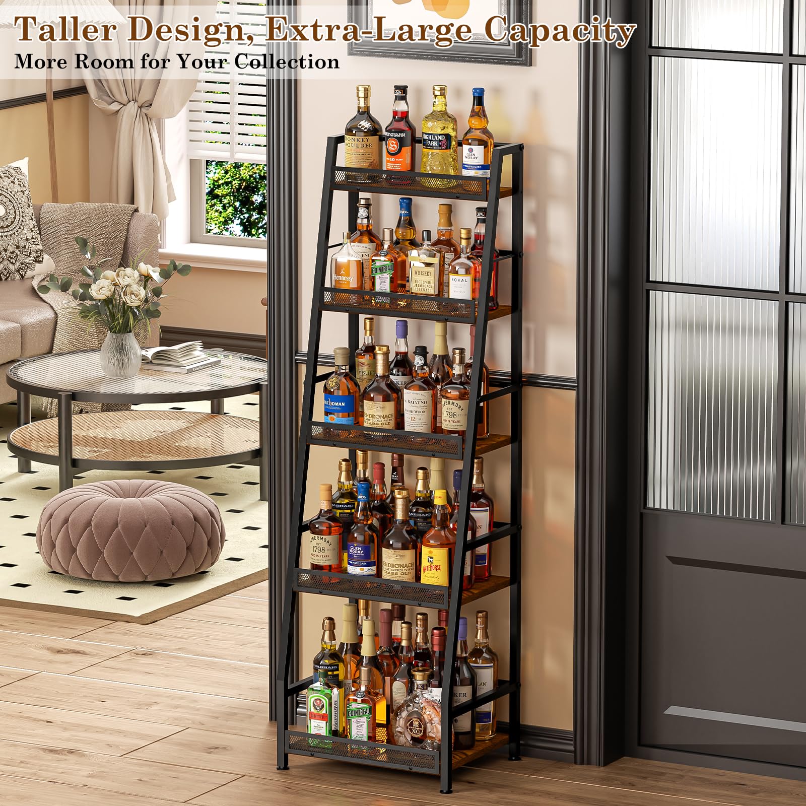 5-Tier Freestanding Wine Rack