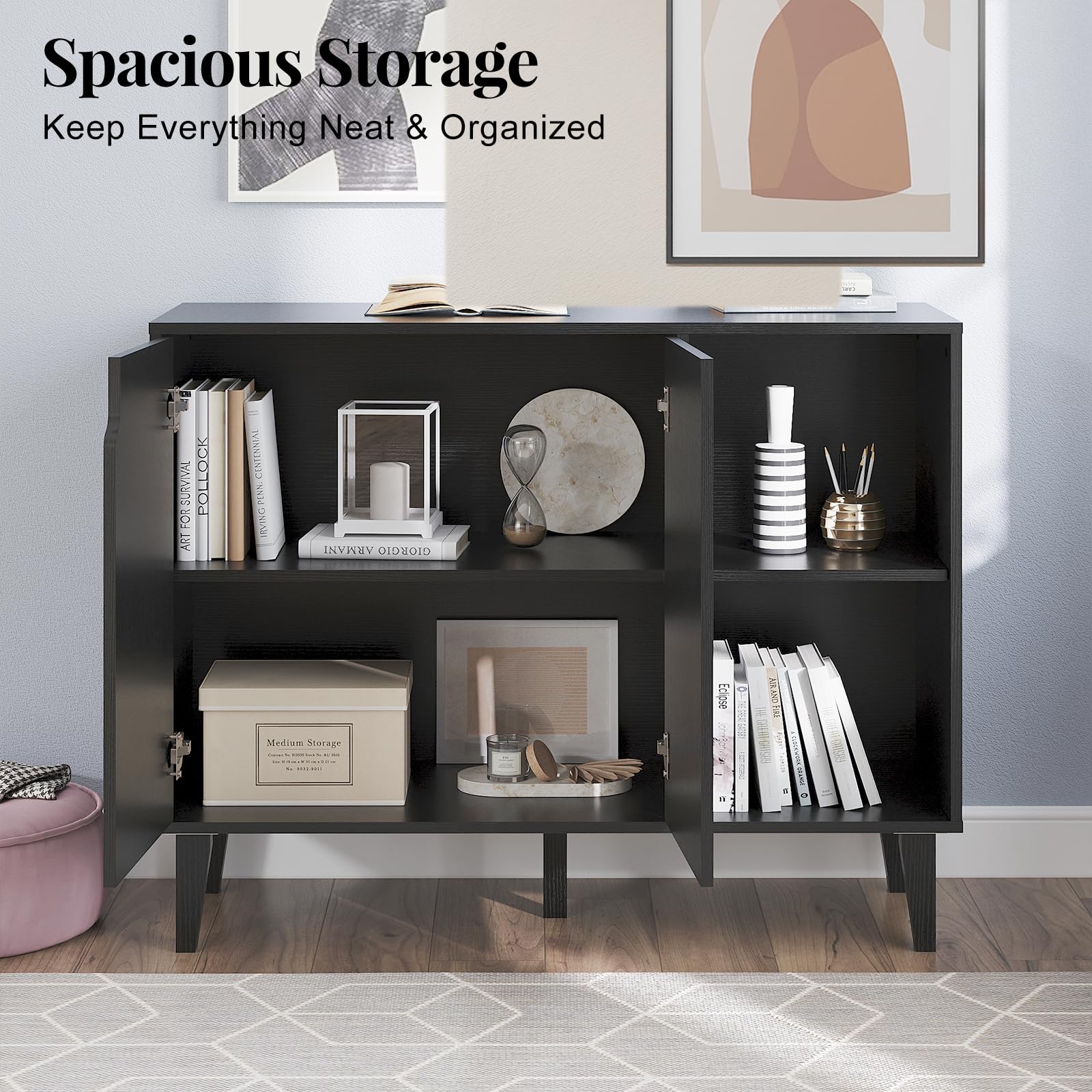 Buffet Cabinet Sideboard with 2 Doors & 2 Shelves