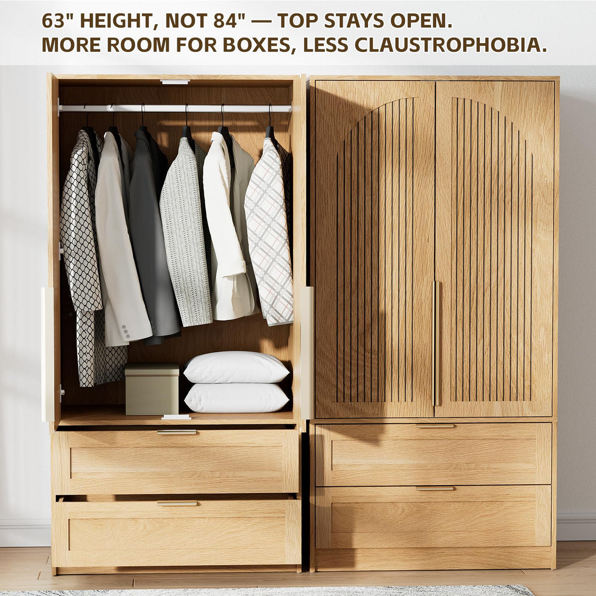 2-Door Armoire with Drawers