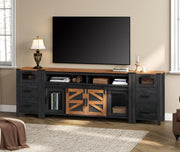Farmhouse TV Stand with Sliding Barn Door