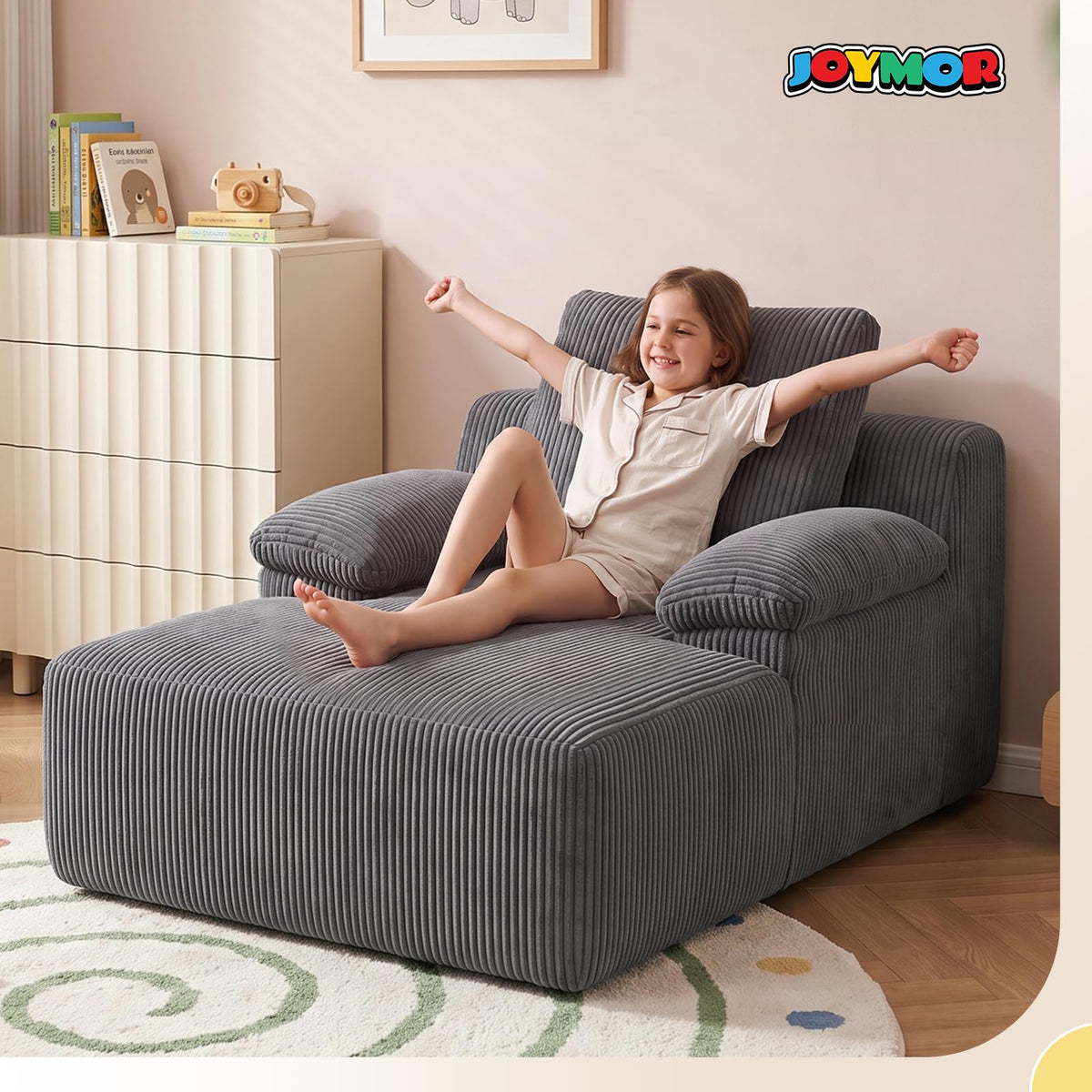 Kids Corduroy Chaise Lounge