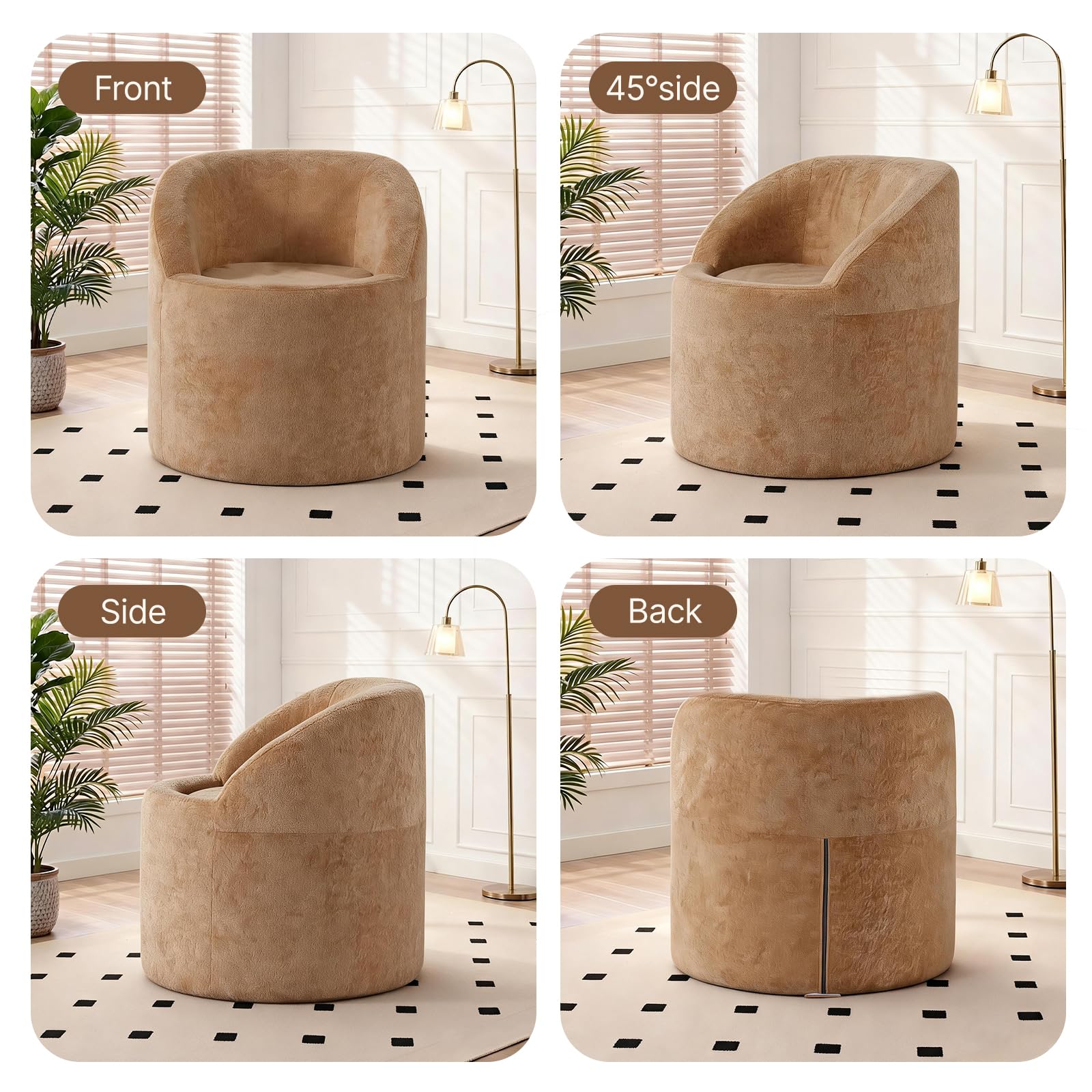 Round Barrel Accent Chair