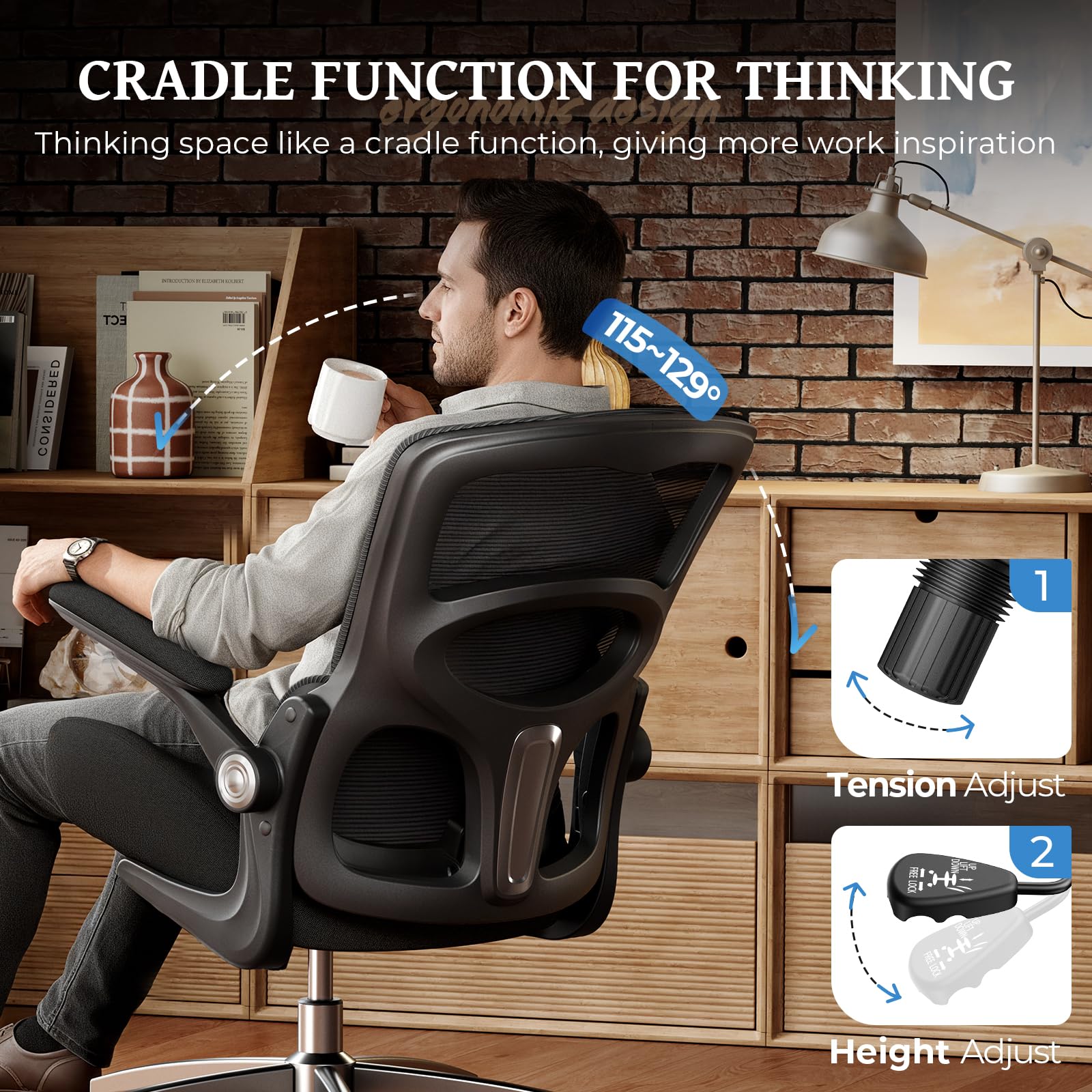 Ergonomic Office Chair with Adjustable Lumbar Support