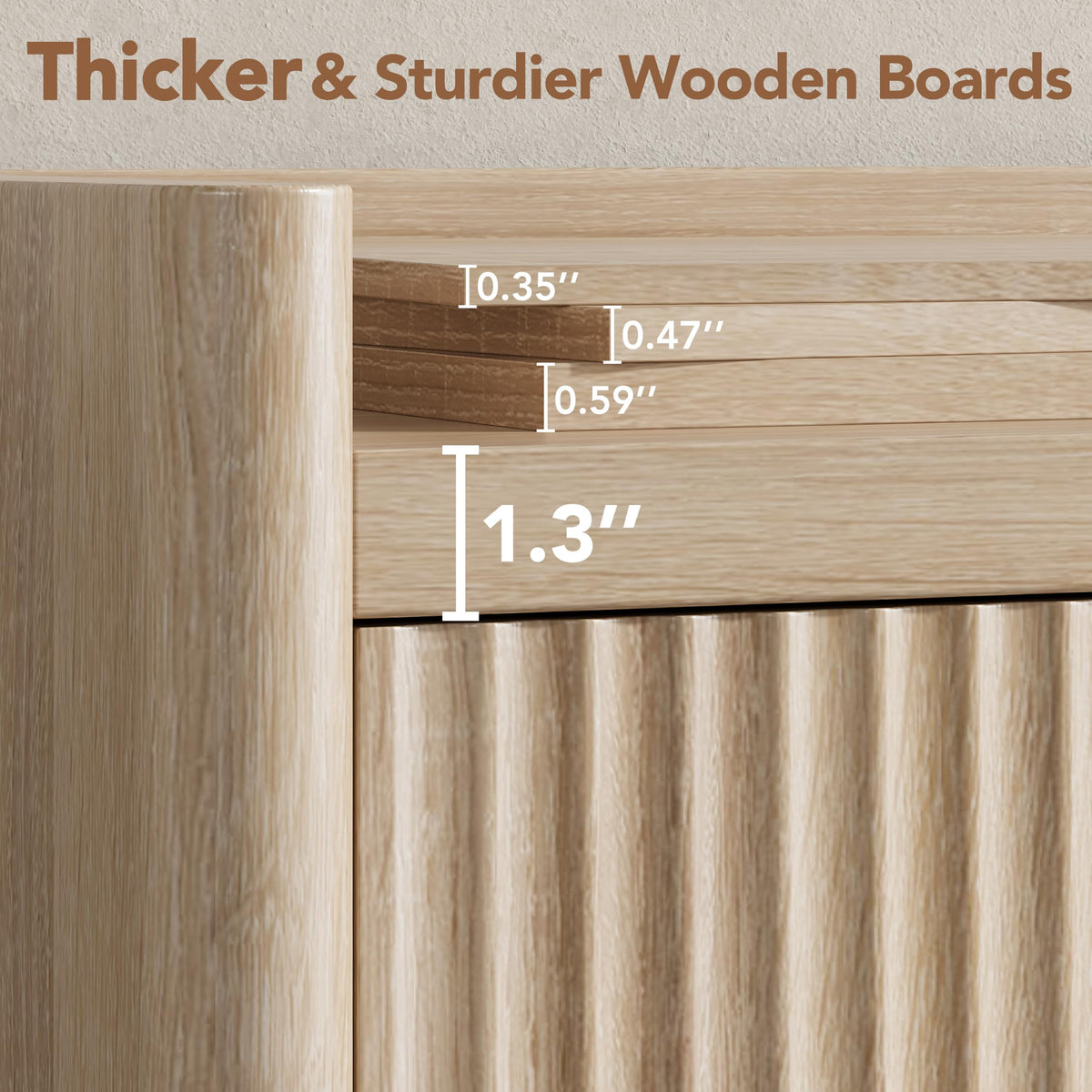 Fluted 6-Drawer Dresser