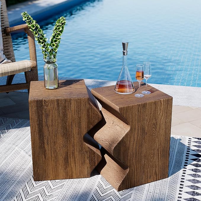 Nesting Patio Side Tables, Set of 2