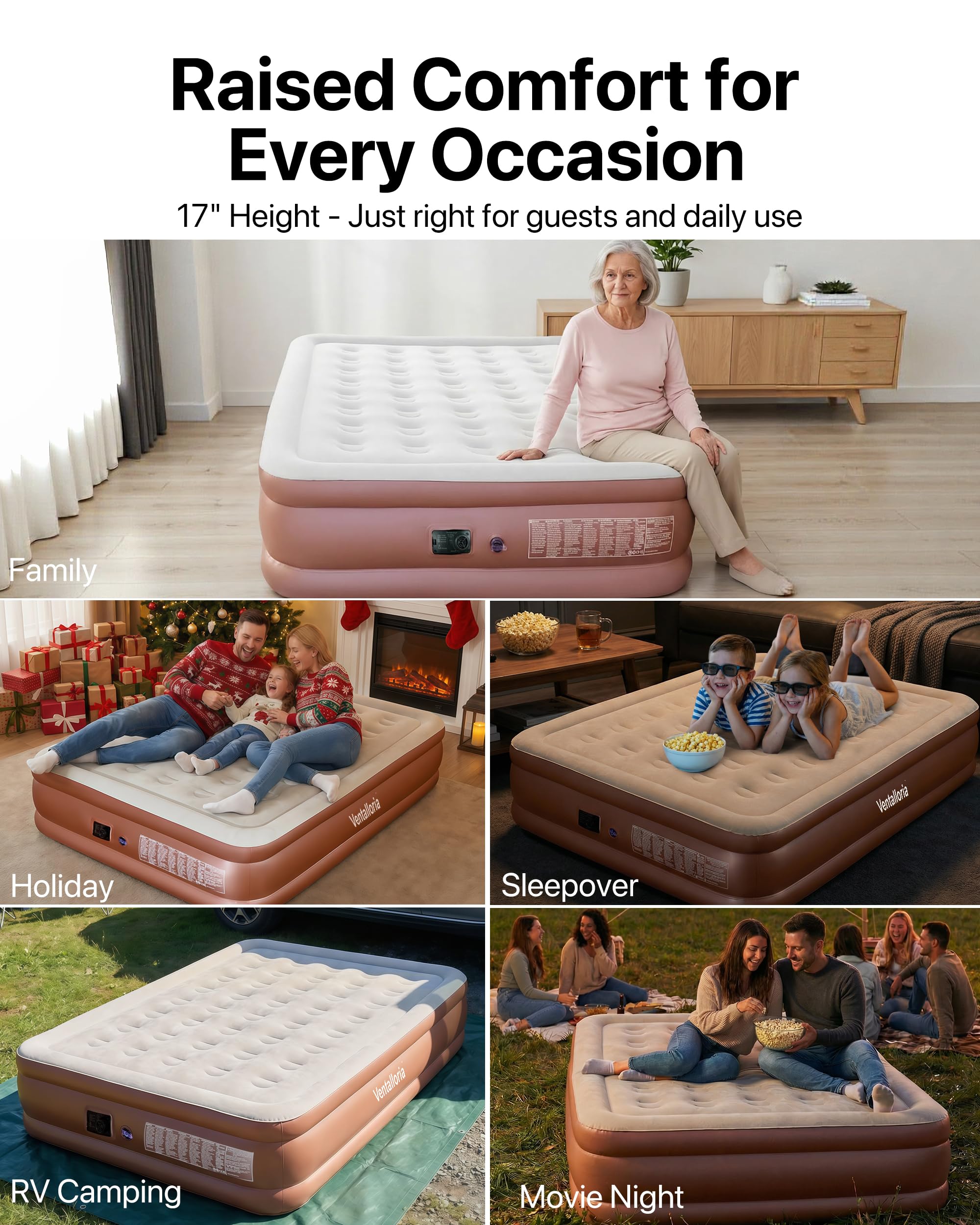Queen Air Mattress with Built-In Pump