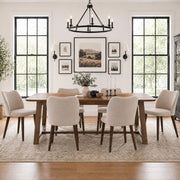Camel Upholstered Dining Chairs, Set of 6