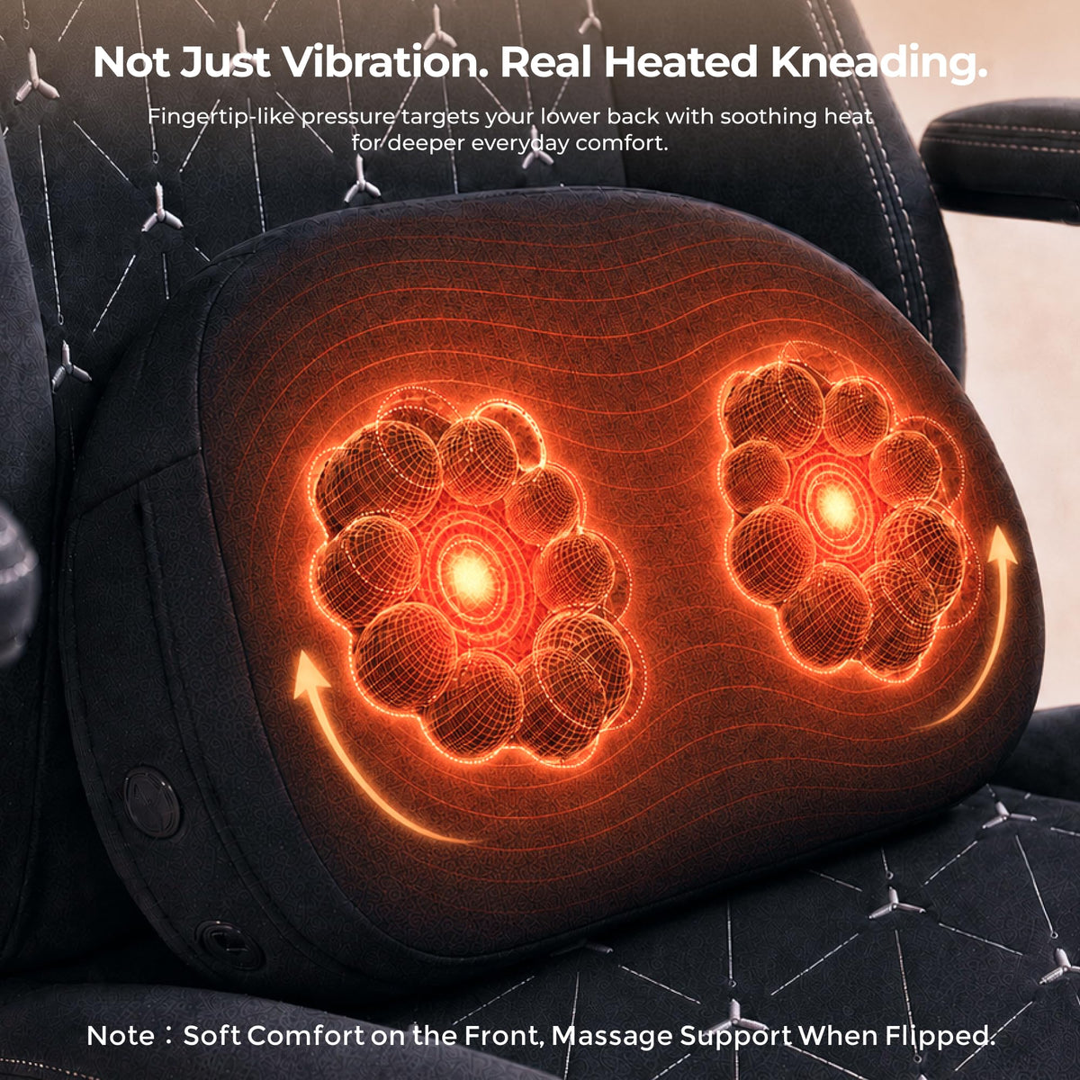 Fabric Gaming Chair with Heated Massage
