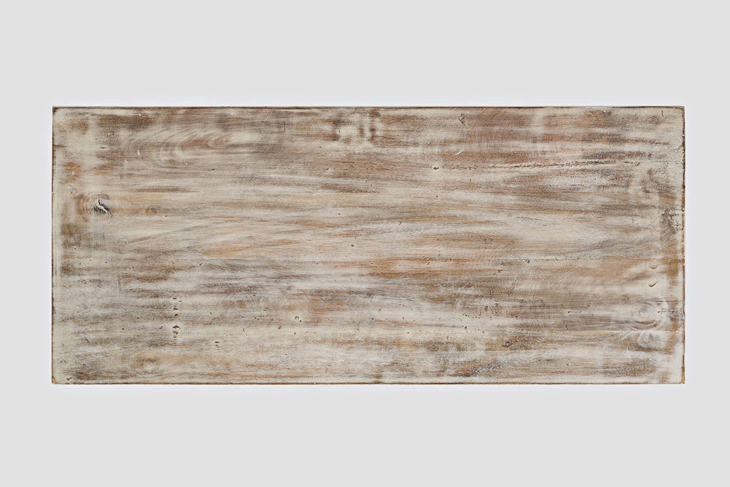 Jofran Global Archive Hand Carved Accent Chest Cabinet, 32', Weathered White
