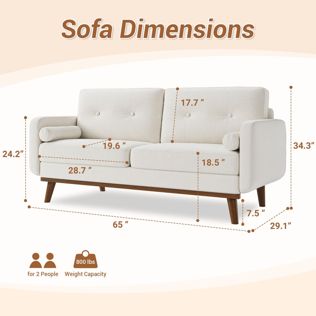 Mid-Century Modern Loveseat
