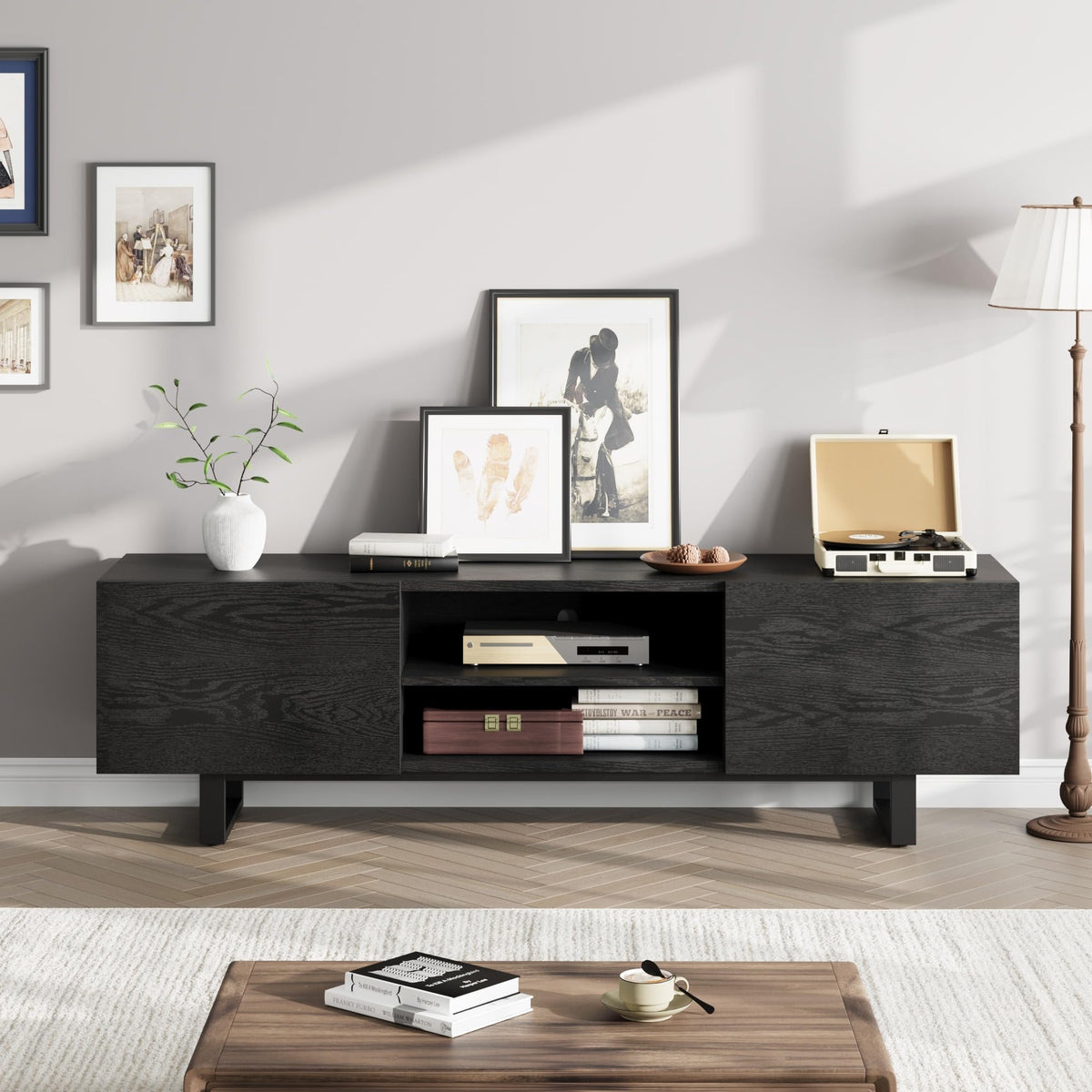 Industrial TV Stand with Drawers