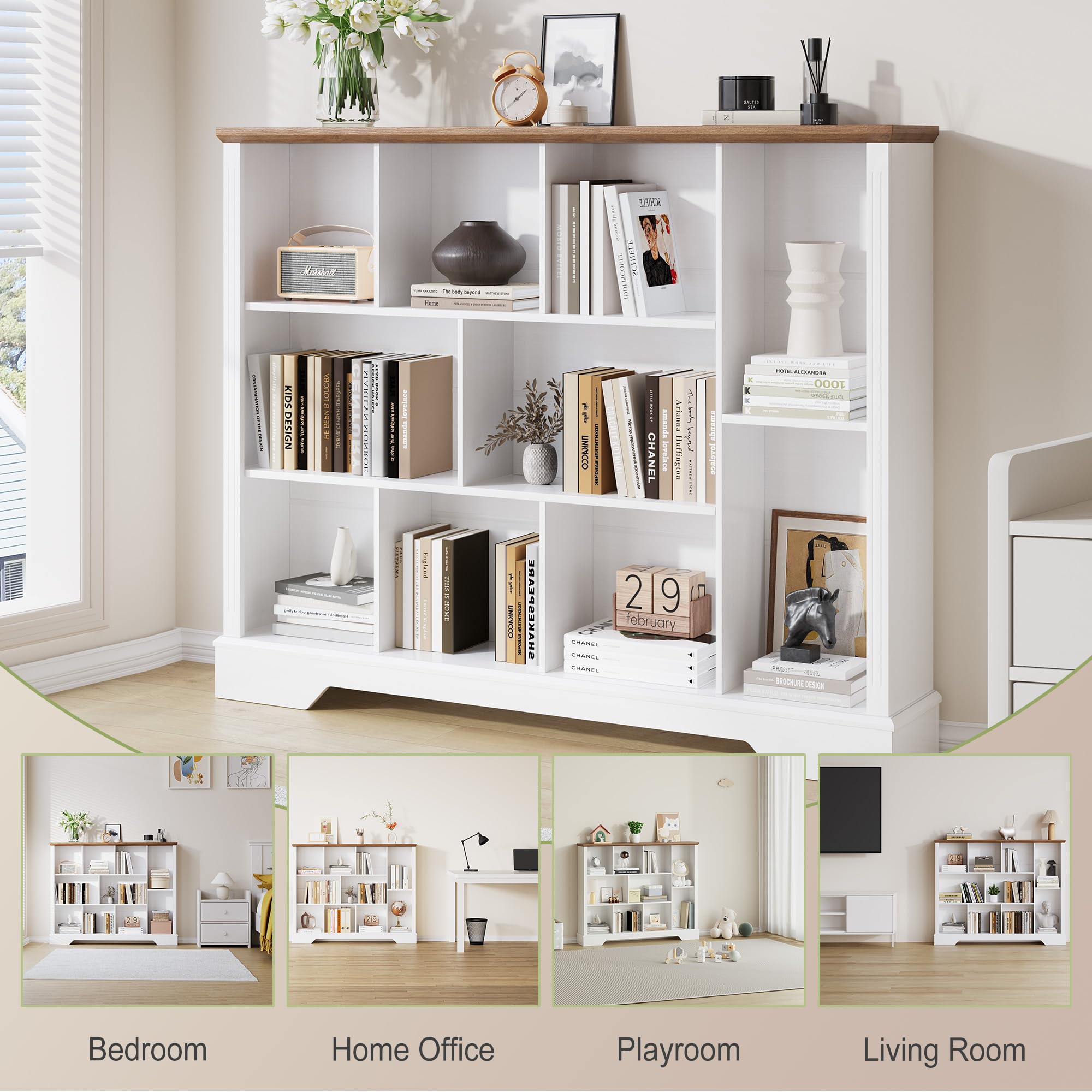 10-Cube Open Bookcase with Base