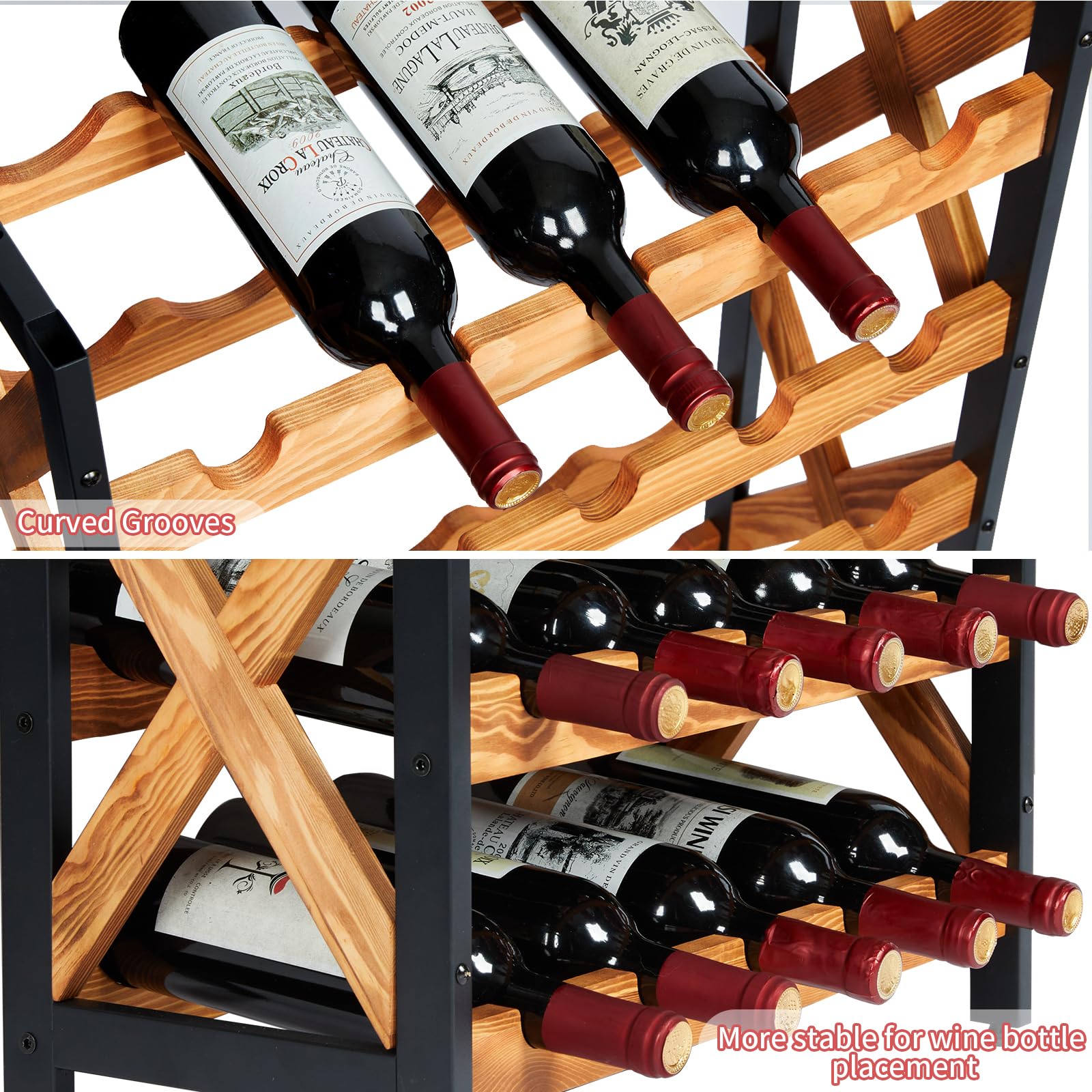 25-Bottle Freestanding Wine Rack