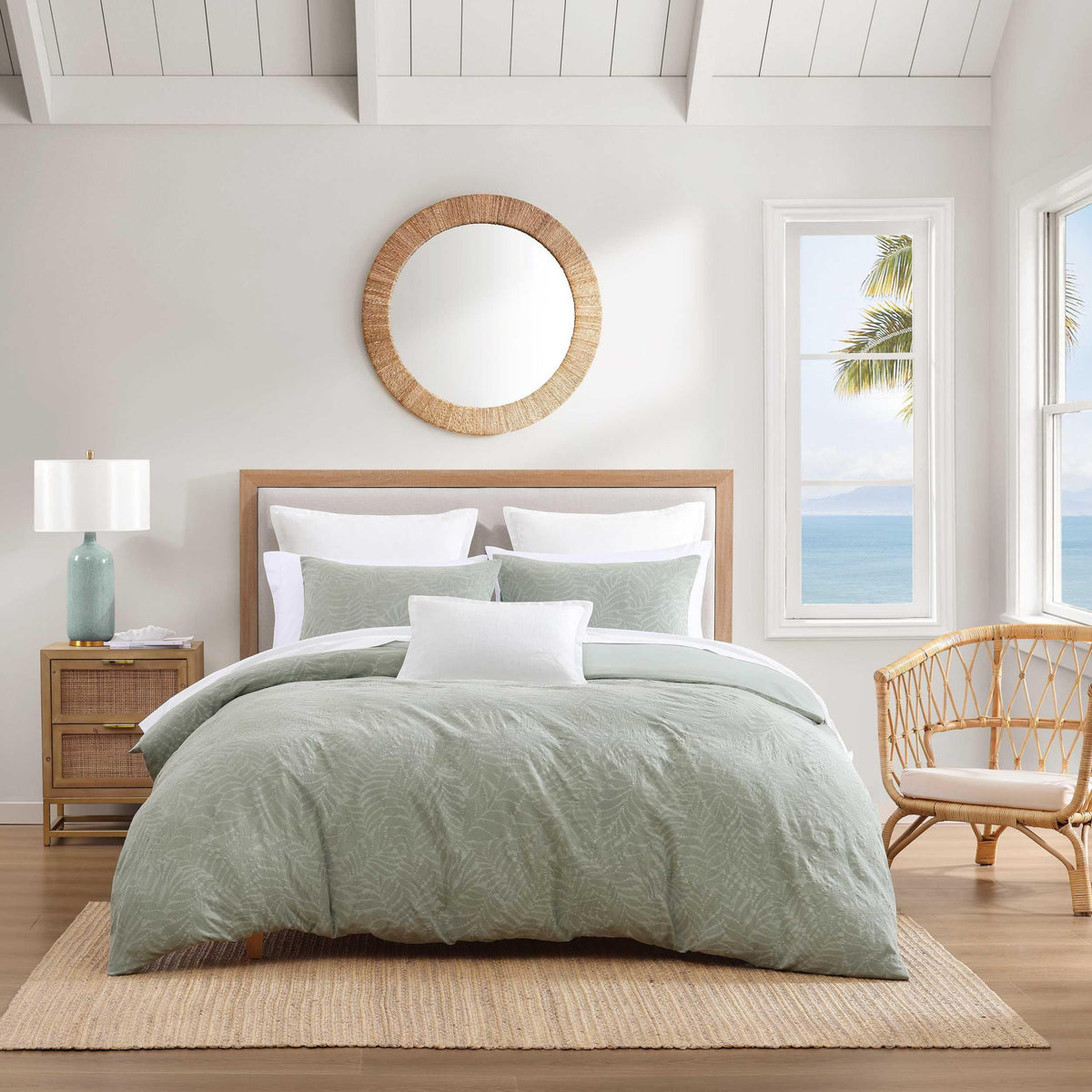 Sage Green Palm King Comforter Set