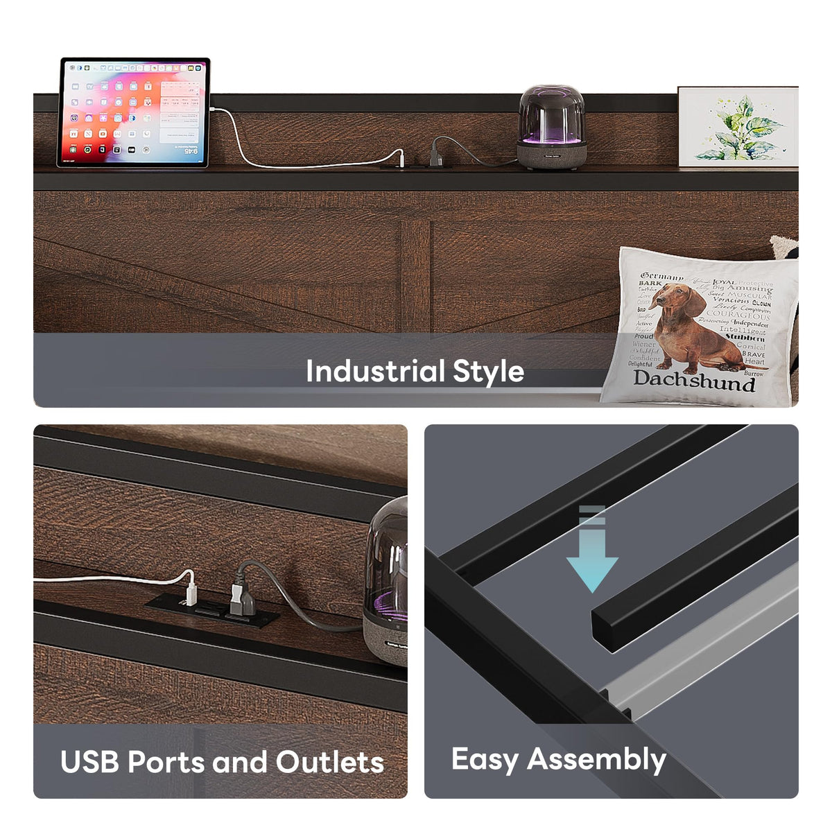 LIKIMIO Twin Daybed with Pop Up Trundle & Charging Station & Storage Shelf